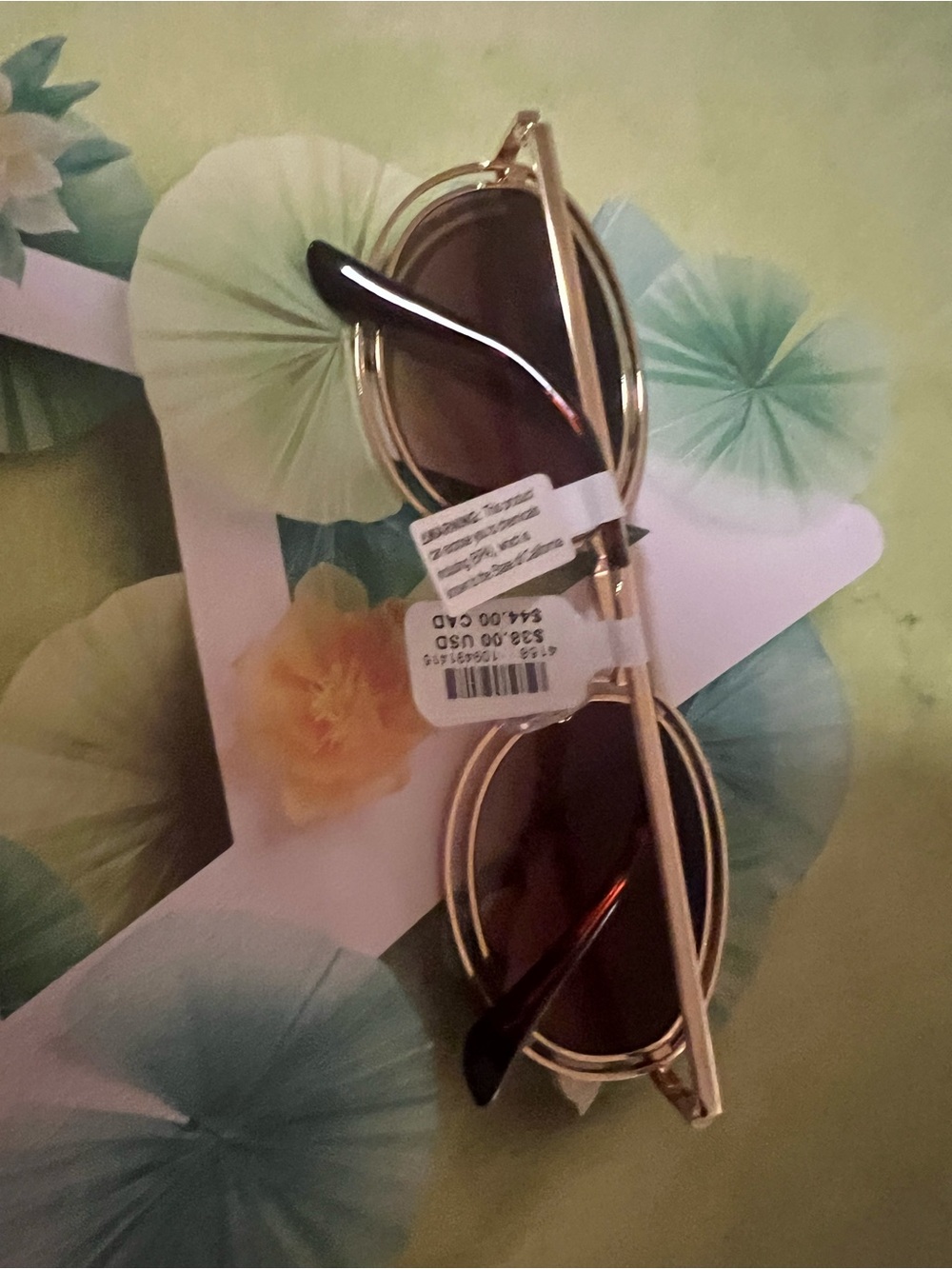 Anthropologie I-SEA Oval Rim Sunglasses - NWT - Gold - Picture 7 of 16